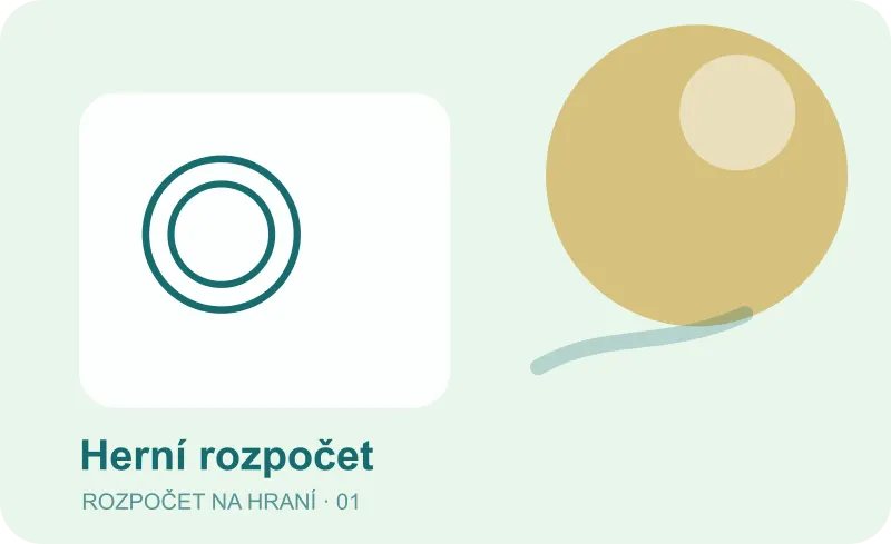 Ilustrace Herní rozpočet s herním symbolem na zeleném panelu