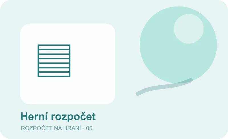 Souhrnná ilustrace tématu s abstraktním herním symbolem