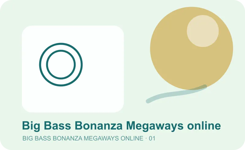 Ilustrace Big Bass Bonanza Megaways s herním symbolem na zeleném panelu