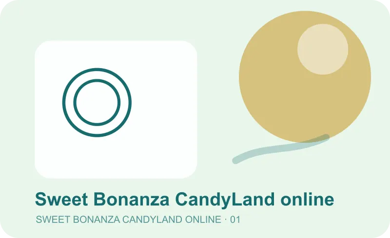 Ilustrace Sweet Bonanza CandyLand s herním symbolem na zeleném panelu