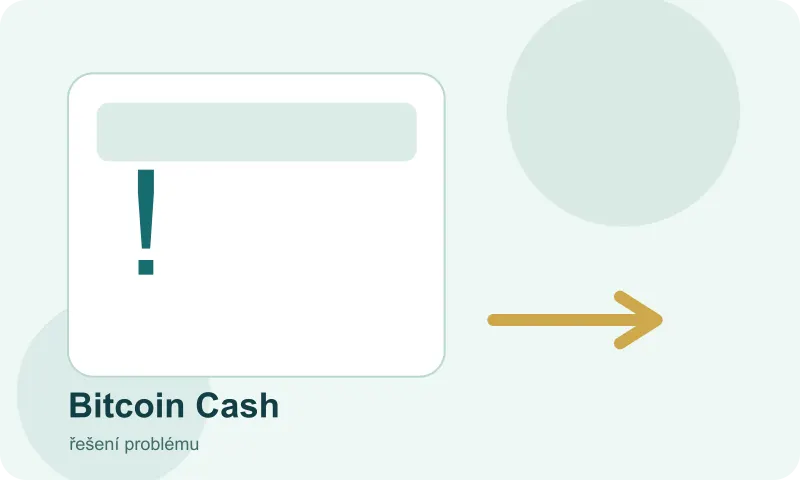 Postup řešení neúspěšné platby přes Bitcoin Cash