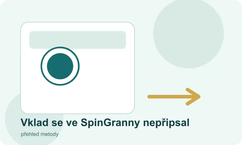 Přehled kroků při nepřipsaném vkladu ve SpinGranny