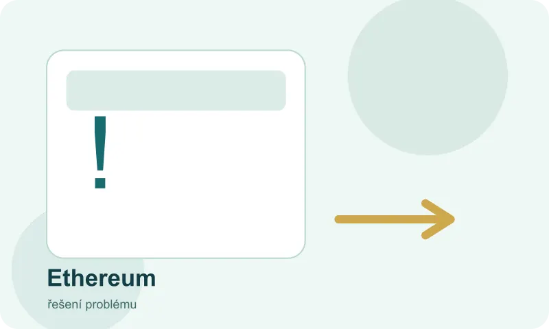 Postup řešení neúspěšné platby přes Ethereum
