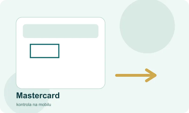 Kontrola částky Mastercard na mobilní obrazovce