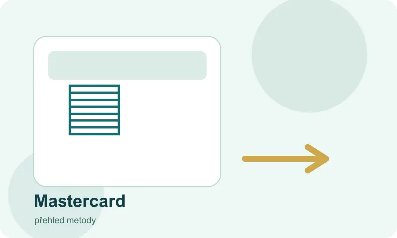 Platební metoda Mastercard na světlé kartě pokladny