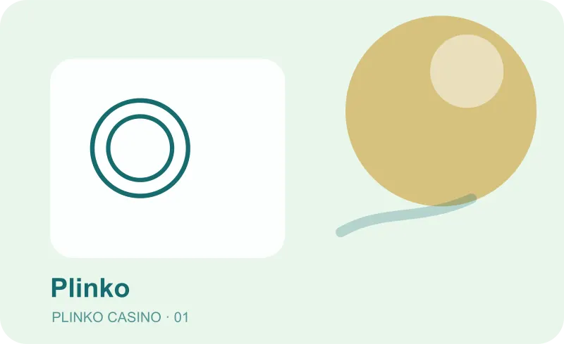 Ilustrace Plinko s herním symbolem na zeleném panelu
